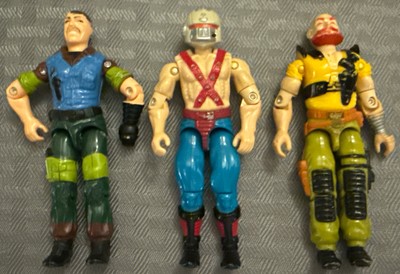 1980 s Vintage Hasbro G.I. Joe Action Figures (3 Of Them)