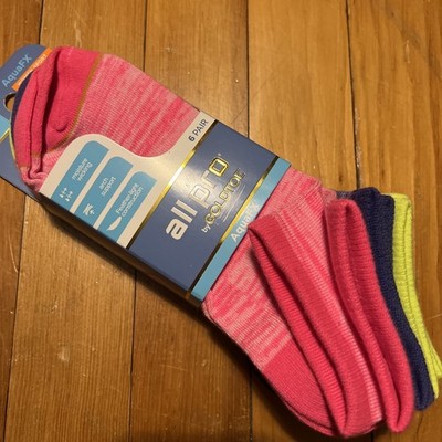 All Pro by GOLD TOE AQUAFX NO SHOW COLORFUL VALUE PACK - 6 PAIR NWT
