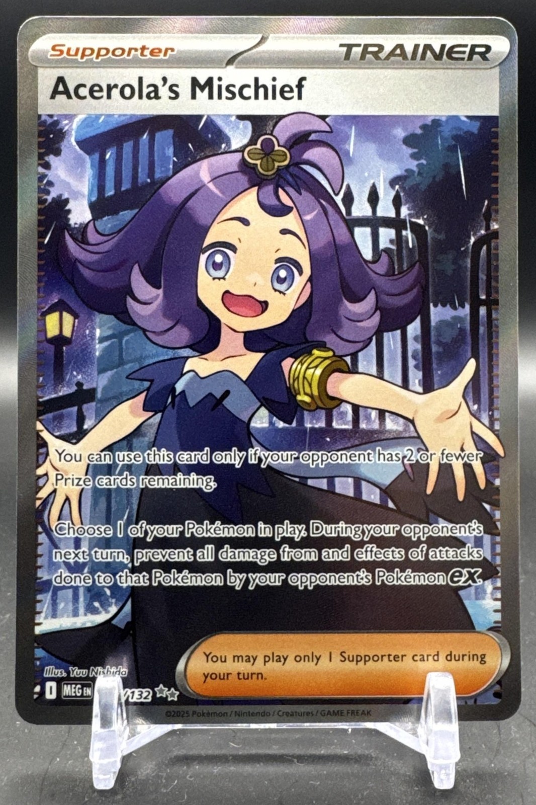 2025 Pokemon Gaming Mega Evolution Acerola's Mischief #165/132 Ultra Rare