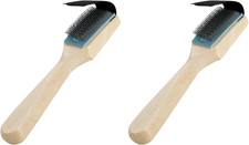 2 Pack Suede Brush for Dance Shoes Sole Cleaning, Wooden Handle Suede