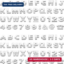 Besulen 80pcs Car Emblem Letters Stickers 3d Number Symbol Waterproof Self-ad