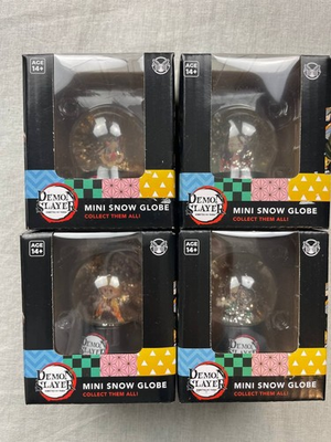 #ad Demon Slayer Mini Snow Globes: Tanjiro Zenitsu Nezuko amp; Inosuke INCLUDES ALL 4 $59.99