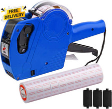MX-5500 8 Digits Price Tag with 5000 Sticker Labels and 3 Ink Refill Label