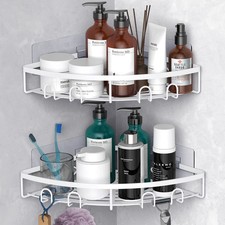Corner Shower Caddy 2 Pack Adhesive Bathroom Organizer Shelf No Drilling
