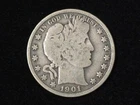 1901 Barber Silver Half Dollar Very Good 10305