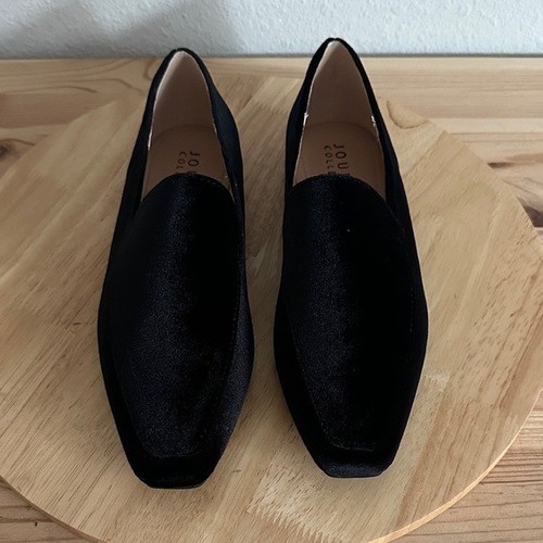 Journee Collection Silas Womens Square Closed Toe Loafers new 6.5 black