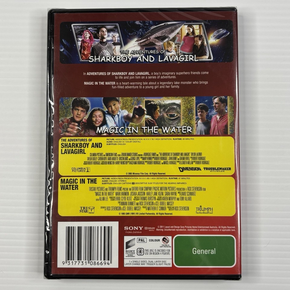 The Adventures Of Sharkboy & Lavagirl DVD Magic in the Water Brand New ...