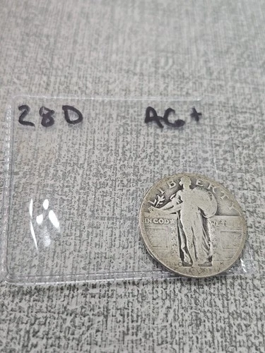 1928 D Standing Liberty Quarter AG+
