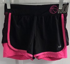 GIRL'S JUSTICE ACTIVE ATHLETIC BASKETBALL SHORTS - SIZE 10 - EXCELLENT CONDITION