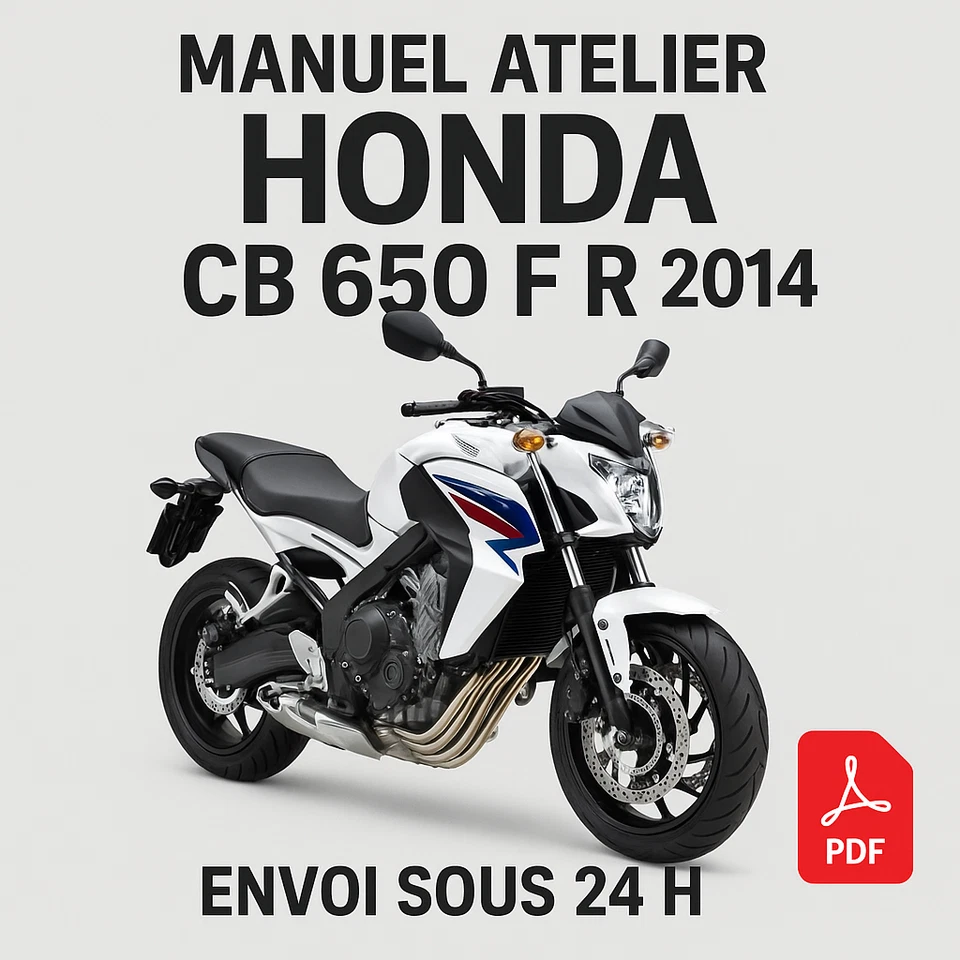 Manuel Atelier Honda CB 650 F R 2014 Revue Technique Français CD PDF Moto - Photo 1/1