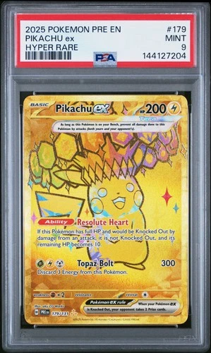 Pikachu EX 179/108 Hyper Rare Pre Enprismatic Evolutions Pokemon PSA 9 *204
