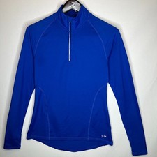 Champion Duodry 1/4 Zip Long Sleeve Blue Performance Shirt Women  s S