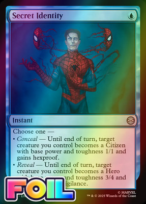 x1 Secret Identity FOIL SPM Spider-Man MTG 43 M/NM 1x