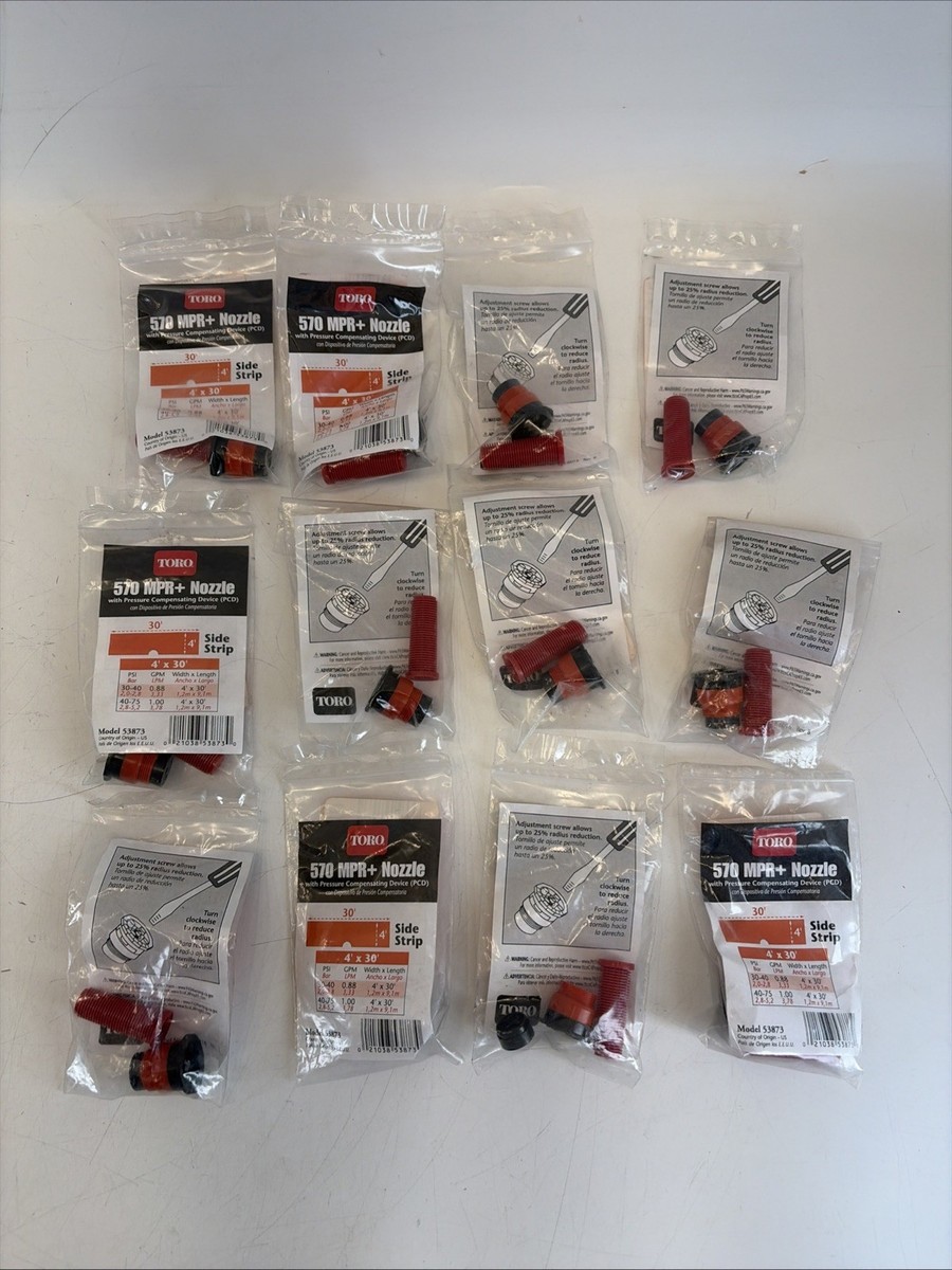 12 PACK Toro 4' x 30' Side Strip 570 MPR Fixed Male Spray Nozzle