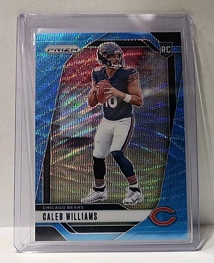 Caleb Williams 2024 Panini Prizm Rookie Blue Wave Prizm 054/230 RC #301 Bears