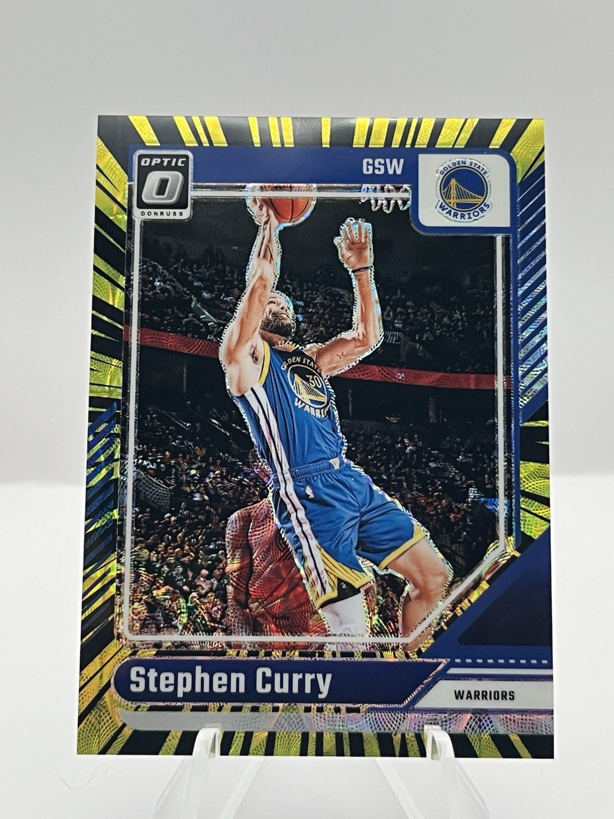 STEPHEN CURRY 2024-25 PANINI DONRUSS OPTIC #155 ELECTRICITY INTERNATIONAL 30/75