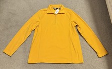 NWT Lands End Pullover Fleece Yellow Quarter Zip, Youth M 10-12