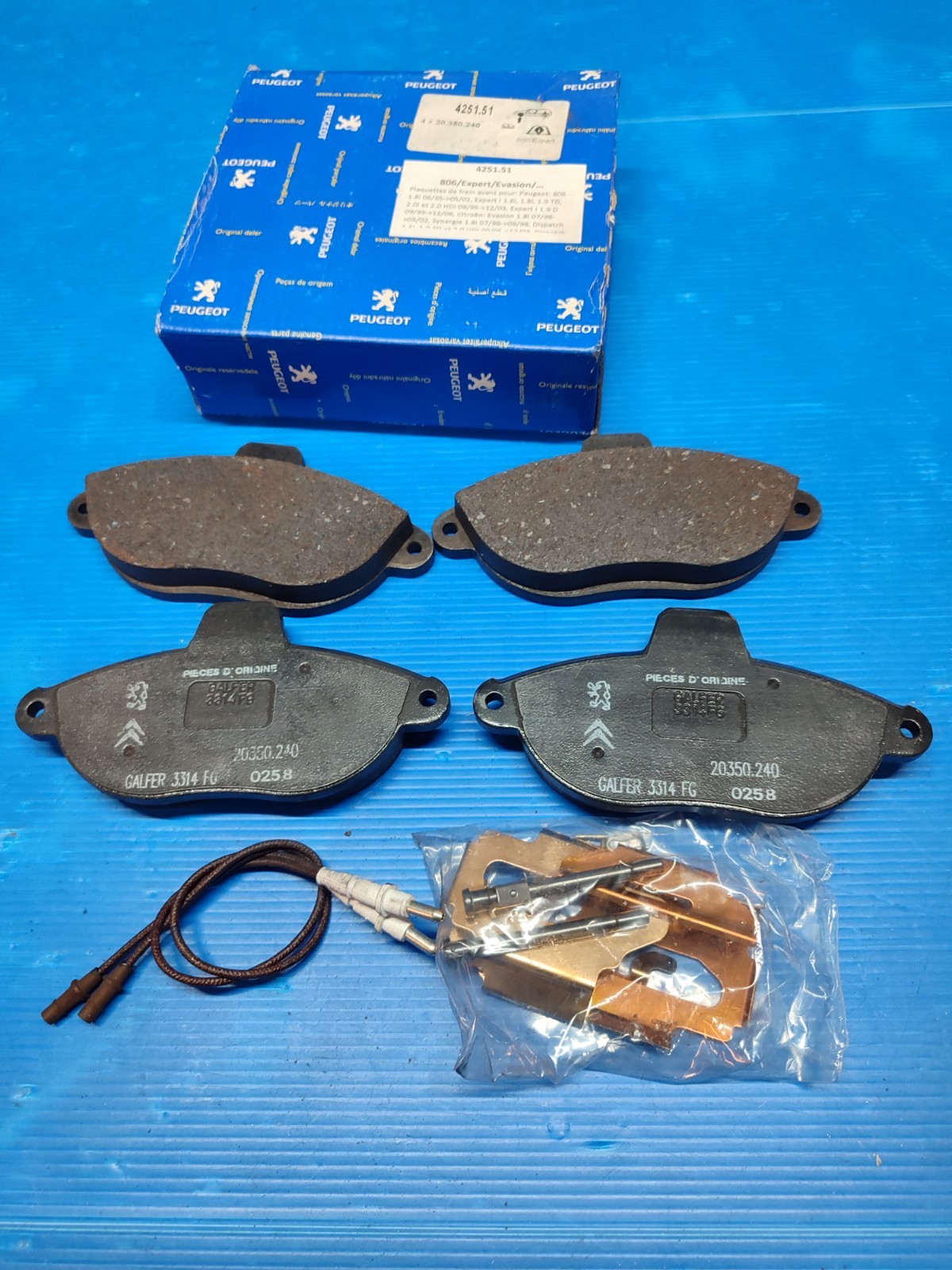 Plaquettes de frein avant Peugeot Expert 1 et Jumpy utilitaire