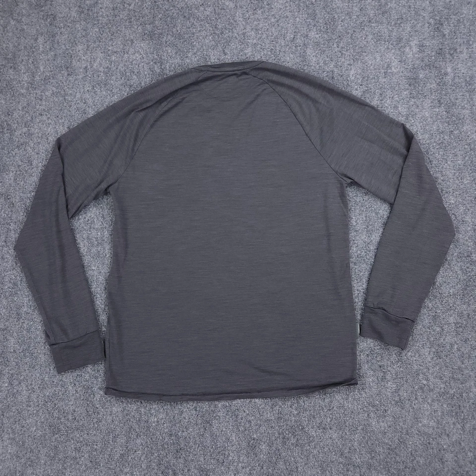Camisa Icebreaker Para Hombre Gris Medio Lana Merino Cool-Lite Manga Larga Capa Base Foto 2 de 4