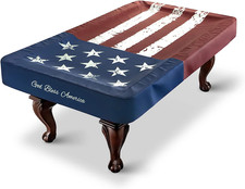 Bearcover Old Glory Pool / Billiards Table Cover 8 ft. - Waterproof Leatherette