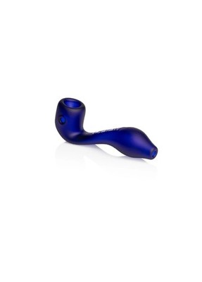 GRAV 4'' SANDBLASTED MINI SHERLOCK GLASS HAND PIPE | BLUE | SHIPS FROM USA