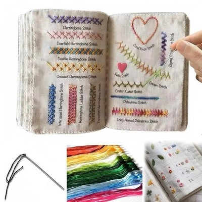 Sewing Book, Enthusiasts & Beginners Embroidery Instructions Book for DIY Sewing
