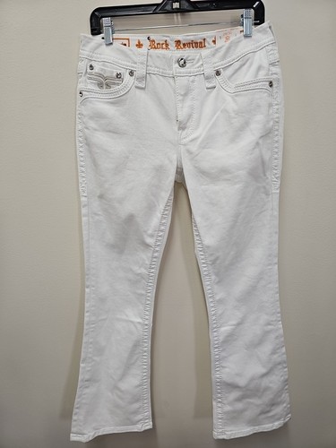 NEW ROCK REVIVAL $169 KENDA MID RISE BOOT STRETCH JEANS SZ 29/30