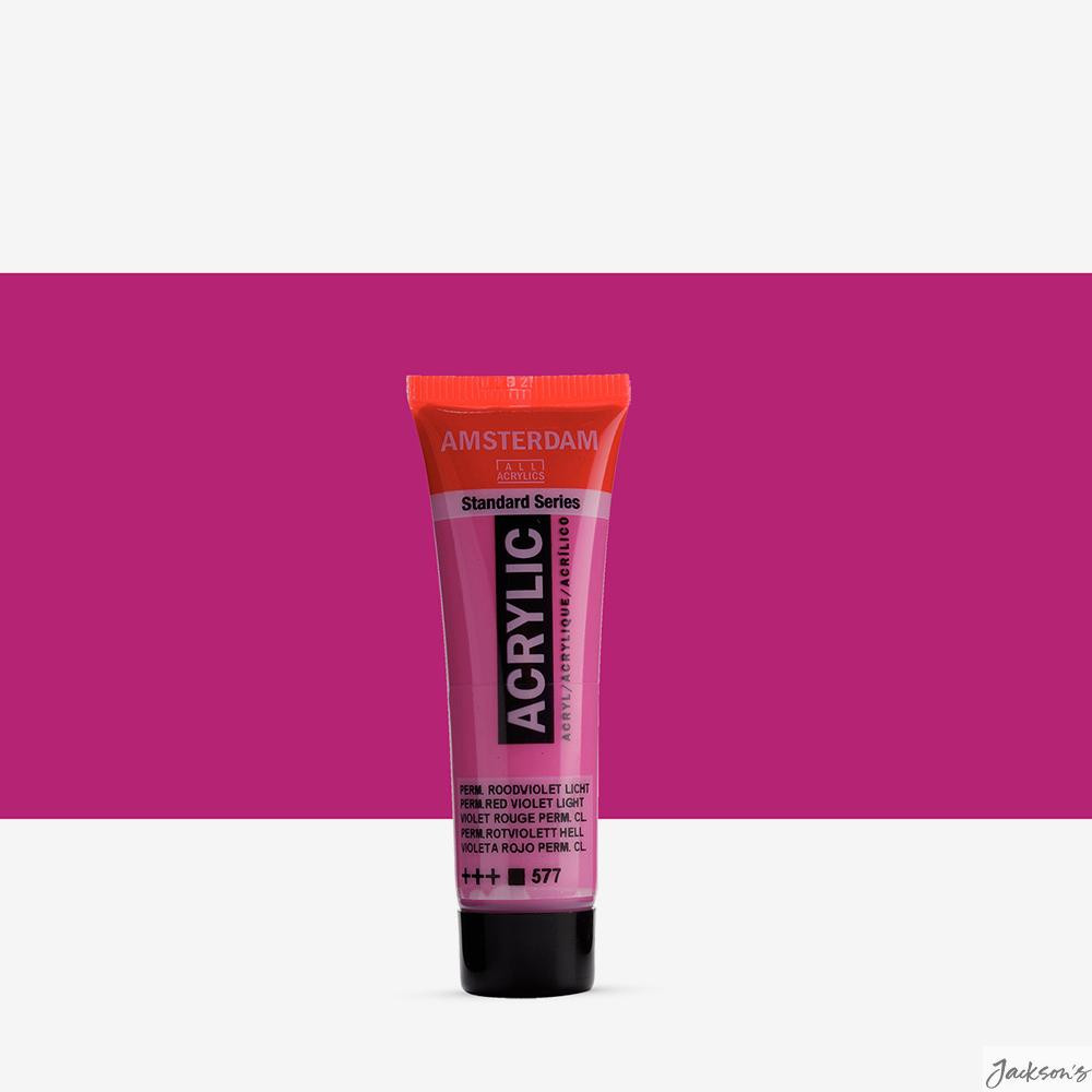 Royal Talens Amsterdam Standard Acrylic Paint Tube 20ml Permanent Red Violet ...