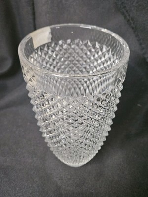 Nachtmann 24% Lead Crystal Diamond Point 9'' Vase Riedel Glassworks Germany