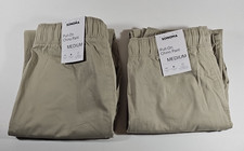Lot of 2 Sonoma Pull-On Chino Khaki Pants Boys M Medium Pull Up Kohls NWT
