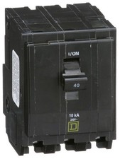 Square D QO340 40 Amp 3 Pole 240V Mini Circuit Breaker