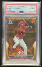Ethan O'Donnell 2023 Bowman Draft Sapphire Chrome 1st Prospect Gold /50 PSA 10