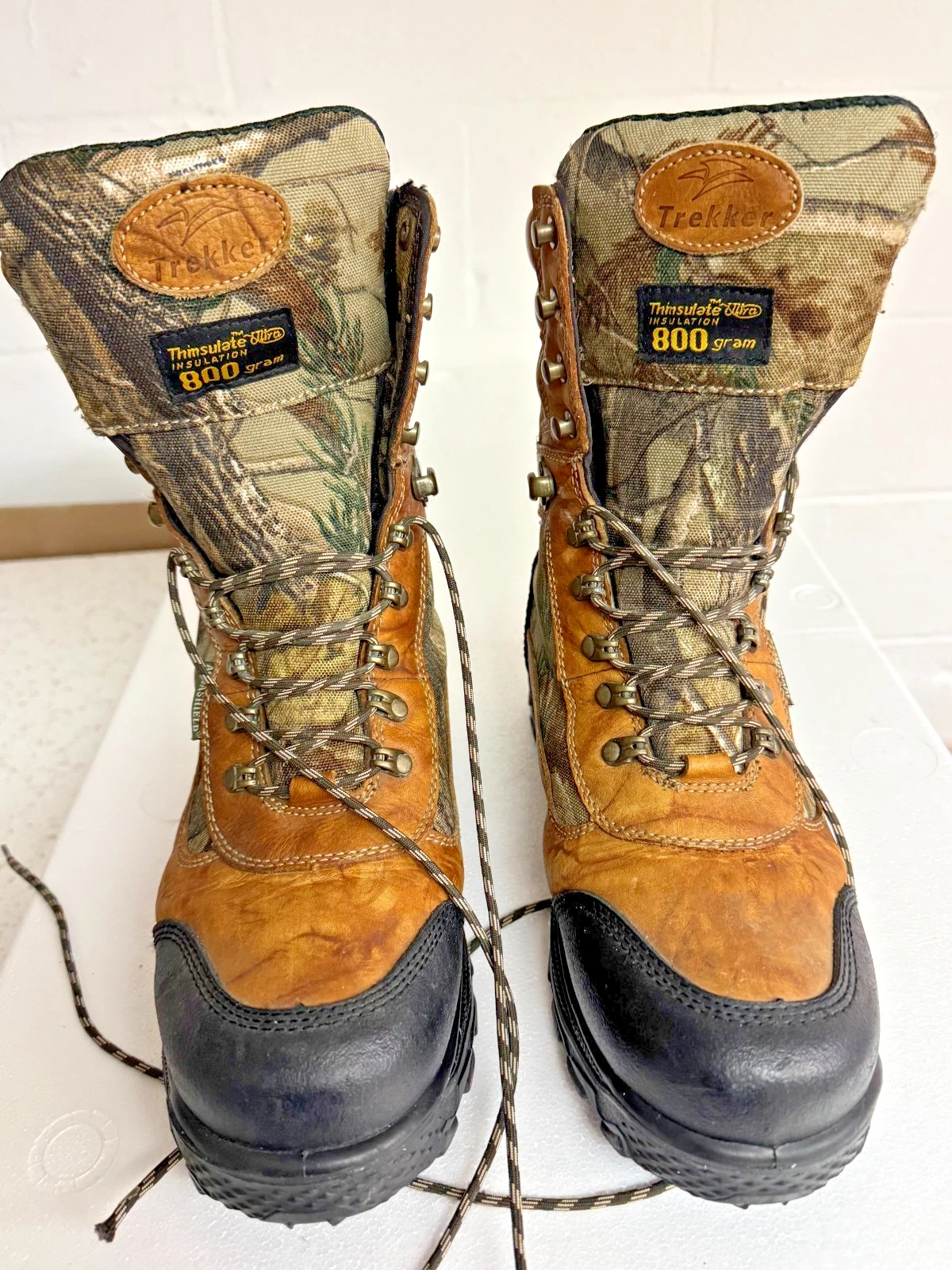 Mens Waterproof Insulated Trekker Camping/Hunting Boots 800gm Thinsulate Camo