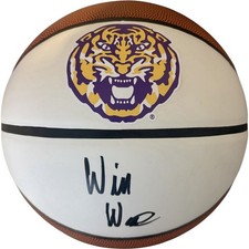 LSU Tigers Will Wade Signed White Logo Basketball JSA Certified