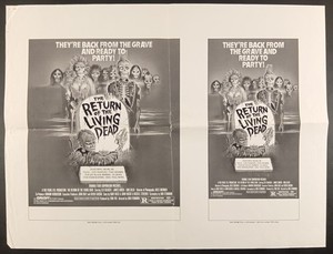 RETURN OF THE LIVING DEAD ADVERTISING FLATS FOR NEWSPAPER ADS