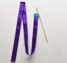 Child -Purple Streamer w 12" Rod - Worship Dance Ribbon