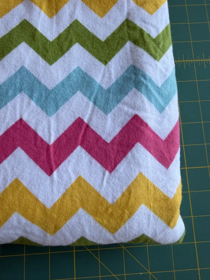 Riley Blake Designs Chevron Pink Yellow Blue Green 100% Cotton Flannel 2 Yards - Image 3 of 3