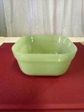 Vintage Fire King Jadeite Oven Ware Rectangle Dish Refrigerator Glass  NO LID 4”