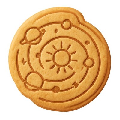 Cosmic Swirl Solar System Cookie Cutter & Stamp, Fondant & Clay - 4x4
