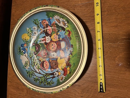 Spring Easter Painted Judy Hagstrom "Friends" 10" Metal Bowl Vintage Bunny - Picture 10 of 10