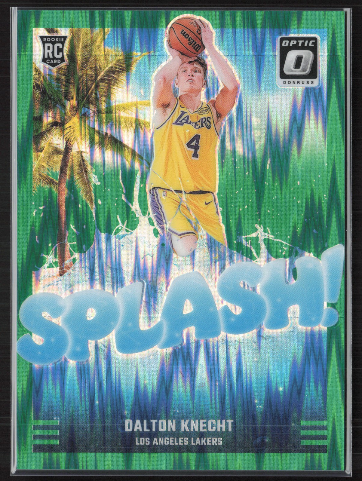 2024-25 Donruss Optic #12 Dalton Knecht Splash! Green Shock #/149