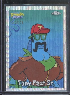 2025 Topps Chrome SpongeBob TONY FAST SR. #154 Silver Wave /175