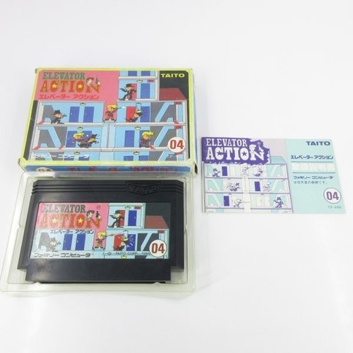 Used Elevator Action Taito /w Box Manual Famicom Family Computer Game Cartridge