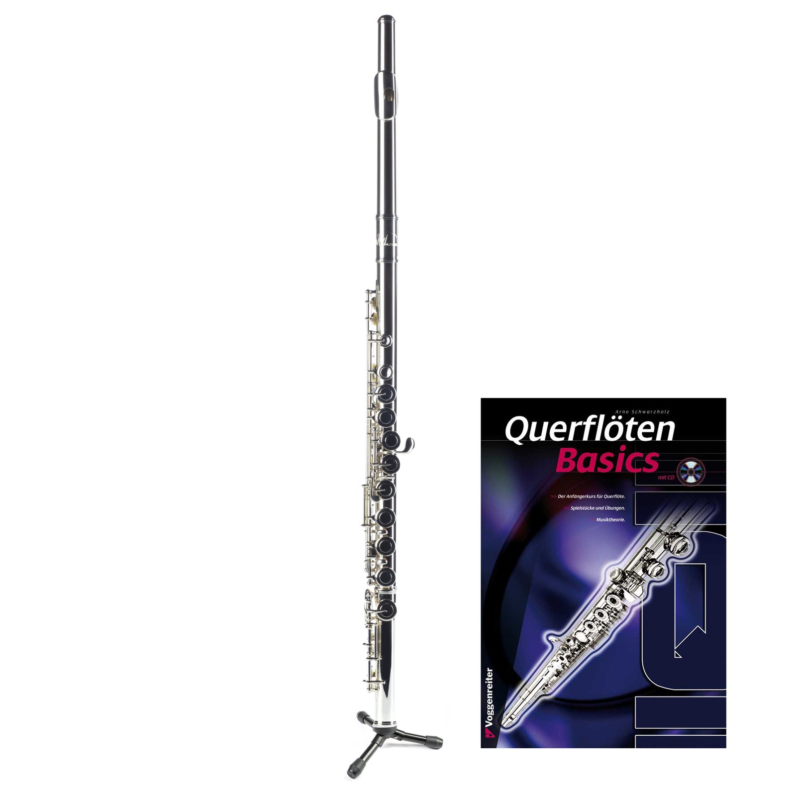 MZFL-333ES Querflte Set Geschl Klappen Neusilber E-Mech C-Stimmung 48090₽