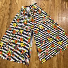 Vintage 1960's Floral Palazzo Pants Size XS Country Set