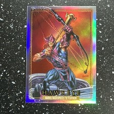 2024 SkyBox Marvel Masterpieces 92 Platinum Rainbow #34 Hawkeye