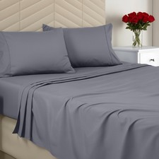 Queen Sheet Set   Brushed Microfiber   Ultra Soft Bed Sheets for Queen Size B...