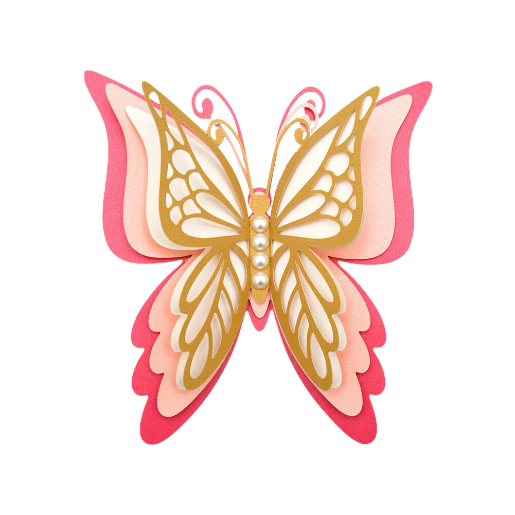 With Pearls Four Layer Birthday Art Home Use Wedding Decoration 3D Wall