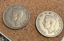 UK Half Crowns x 2 1948 1949 George VI