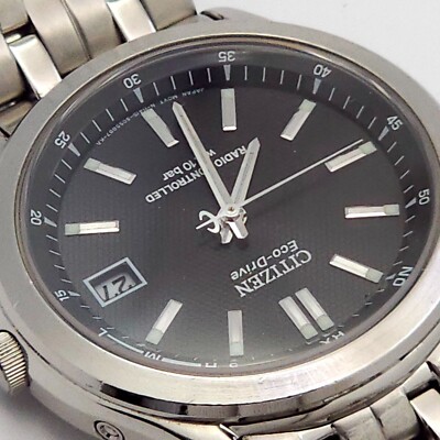 Citizen Eco-Drive H415-S033004 Black Dial Silver Watch 40mm